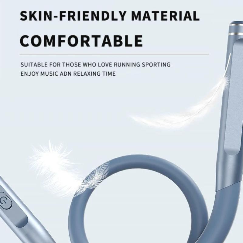 New Magnetic Neck Hanging Headphone Stereo Bass Wireless Bluetooth-compatibile Sport Earphones Waterproof Support TF Card
