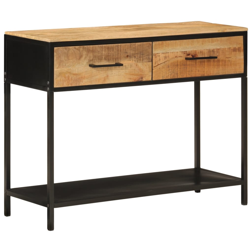 Console Table 100x35x76 cm Solid Mango Wood and Iron