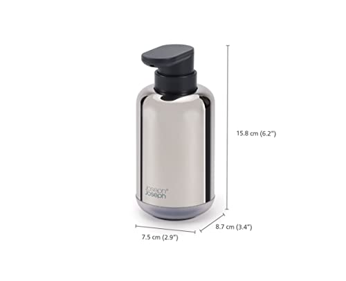Joseph Joseph Hand Soap Dispenser, Easy Store Luxe Stainless Steel, for Bathrooms and Kitchens, 70582 (Authentic)