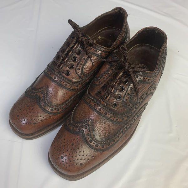 

Vintage 70s-80s Master Suensk Design Full Brogue Business Shoes Size 6 24.5-25.0cm Brown(USED)