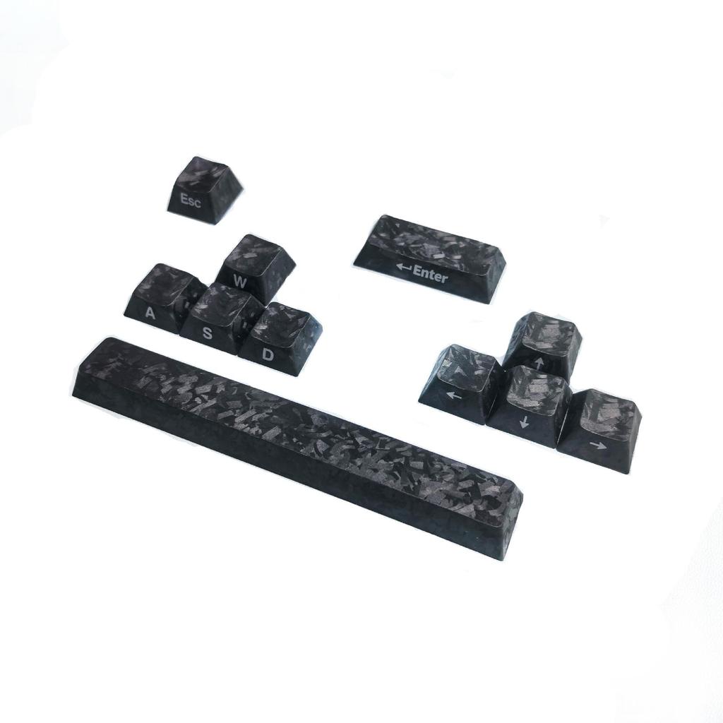 Personalized Carbon Fiber Keycaps for Wooting Mechanical Keyboards