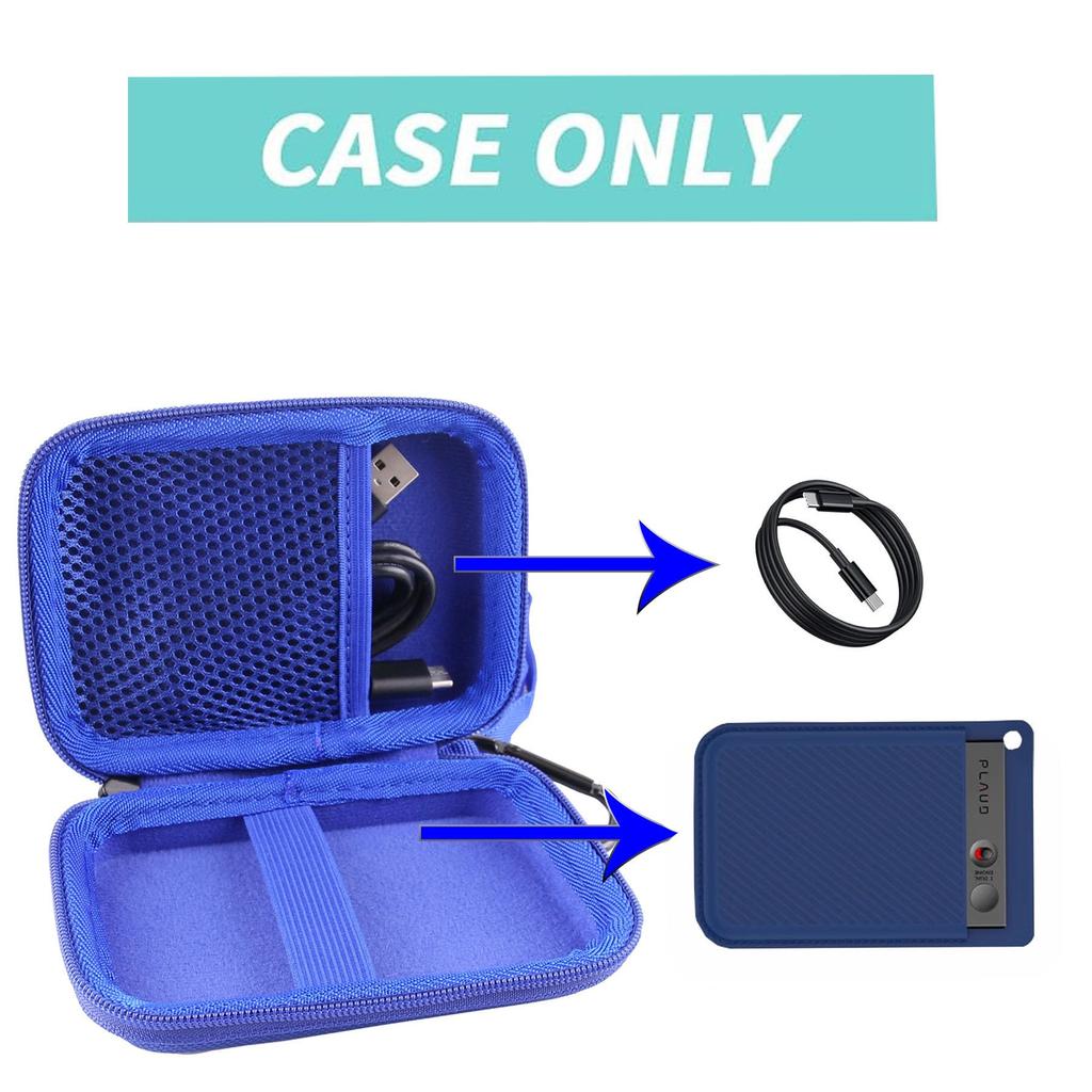 WERJIA Husă de Depozitare Compatibilă cu Reportofonul Vocal AI PLAUD NOTE Husă Protectoare de Depozitare GPT-4o (albastru)