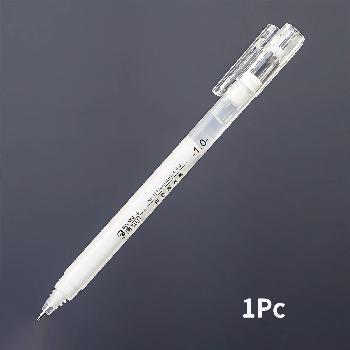 

1.0mm White Ink Gel Pen Highlight Marker Pen 3/5Pcs Fine Tip for Student Stationery Drawing Manga Art Writing School Supplies