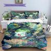 Biancheria da letto con motivo Bulbasaur Decorazione per la casa Regalo di compleanno (1 * copripiumino + 2 * federa, senza nucleo)