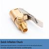 Car Air Pump Nozzle Adapter with Quick Connector & Pressure Relief Valve