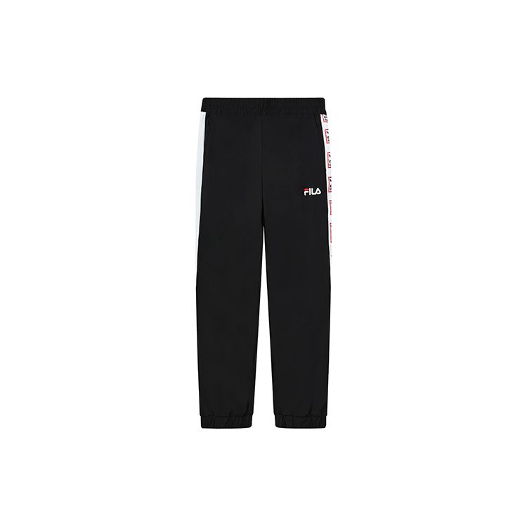 FILA Embroidered Logo Tape Woven Casual Long Pants Men bottoms Black F11M229808F-BK XL