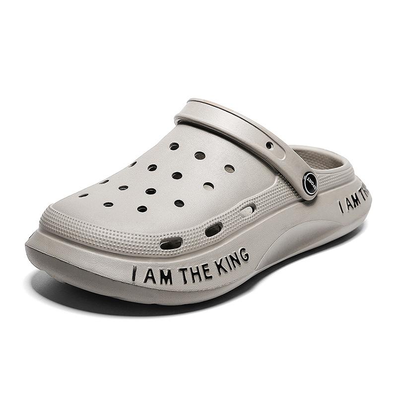 Men's Summer Slippers 2024 Luxury Casual Platform Barefoot Shoes For Men Comfortable Soft Beach Outdoor Trekking Garden Sandals