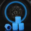12Pcs Glowing Tire Valve Caps Set Fluorescent Air Caps Cover Enhanced Visibility Illuminated Valve Stem Caps for Cars Trucks SUV