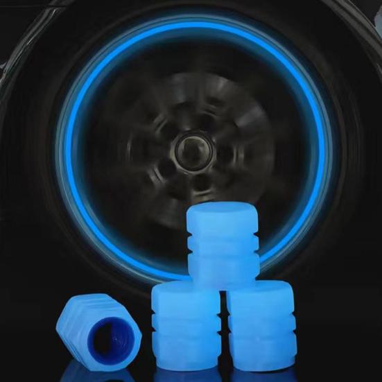 12Pcs Glowing Tire Valve Caps Set Fluorescent Air Caps Cover Enhanced Visibility Illuminated Valve Stem Caps for Cars Trucks SUV