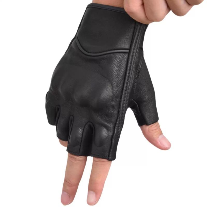 Echte Leder Vollfinger Motorradhandschuhe Herren Damen Fahren Taktisch Touchscreen Winddicht Anti-Rutsch