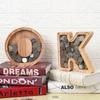 26 Letters English Piggy Bank Wooden Coin Money Saving Box Coins Storage Box Home Decor Desktop Ornament Crafts Creative Gifts