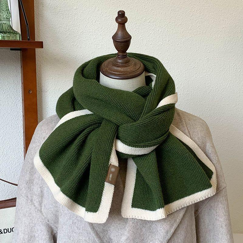 

Black & White Warm Scarf Winter High-End Cute Student Korean-Style Niche Thickened Versatile Unisex Neck Warmer