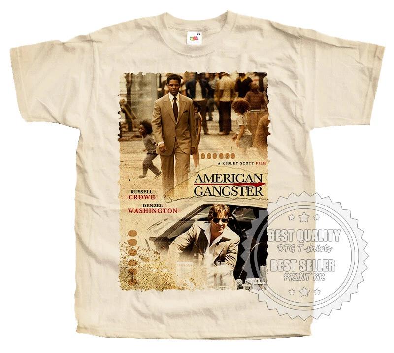 

American Gangster T SHIRT TEE V4 Movie Poster Natural Vintage all sizes S to 5XL S