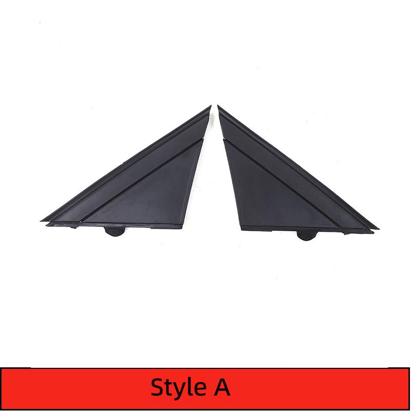 For Fiat 500 10-23 car rearview mirror side triangle panel ABS black car exterior modification 2-piece set (replacement model)