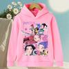 Cute Girls Hooded Sweatshirt Warm Rumi KPop Demon Hunter Cartoon Children's Wave Fashion Casual Tops Casual Black Pink Clothing