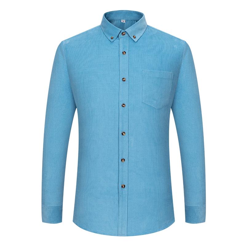 Winterhemd aus 100 % Baumwolle, Cord, für Herren, warm, langärmelig, normale Passform, pflegeleicht, bequem, für Herren, Büro, Outdoor, Kleidung, solide