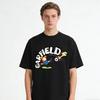 Garfield Football Fun Trendy T-Shirt! American Retro Loose-Fitting Short Sleeve, Unisex, Oversize Couple Tee