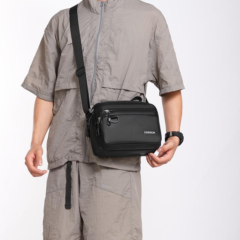 Business Handbag Men's Shoulder Bag Large Capacity Multi-Layer Crossbody Bag