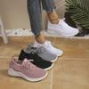 Ladies Flying Woven Mesh Sneakers Breathable Light Soft Sole Lace Up Casual Walking Sports Running Shoes Daily Footwear Suitable