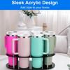 Space Efficient Acrylic Bottle Storage Stand Secure Holder for Cups Kitchen Office Travel Portable Organizers Solution
