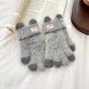 A Pair Mink-Like Toddler Gloves 3-8Years Long-Hair Material Winter Warm Gloves Thick Warm Children's Gloves Playing In Snow