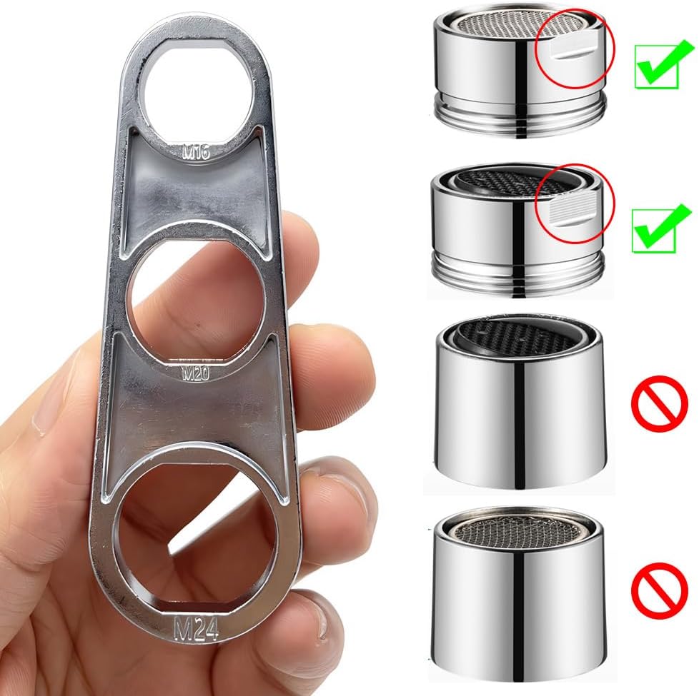 6 in 1 Faucet Wrench Tool Universal Water Outlet Aerator Nozzle Filter Removal Repair Disassembly Spanner Hand Tool