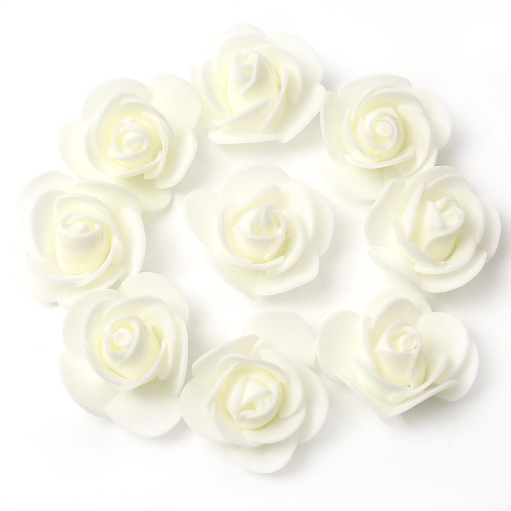 50/100/200/300Pcs Artificial Rose Flowers 3.5CM Fake Flower Head For Home Room Decor Party Wedding Marriage Decoration Accessory