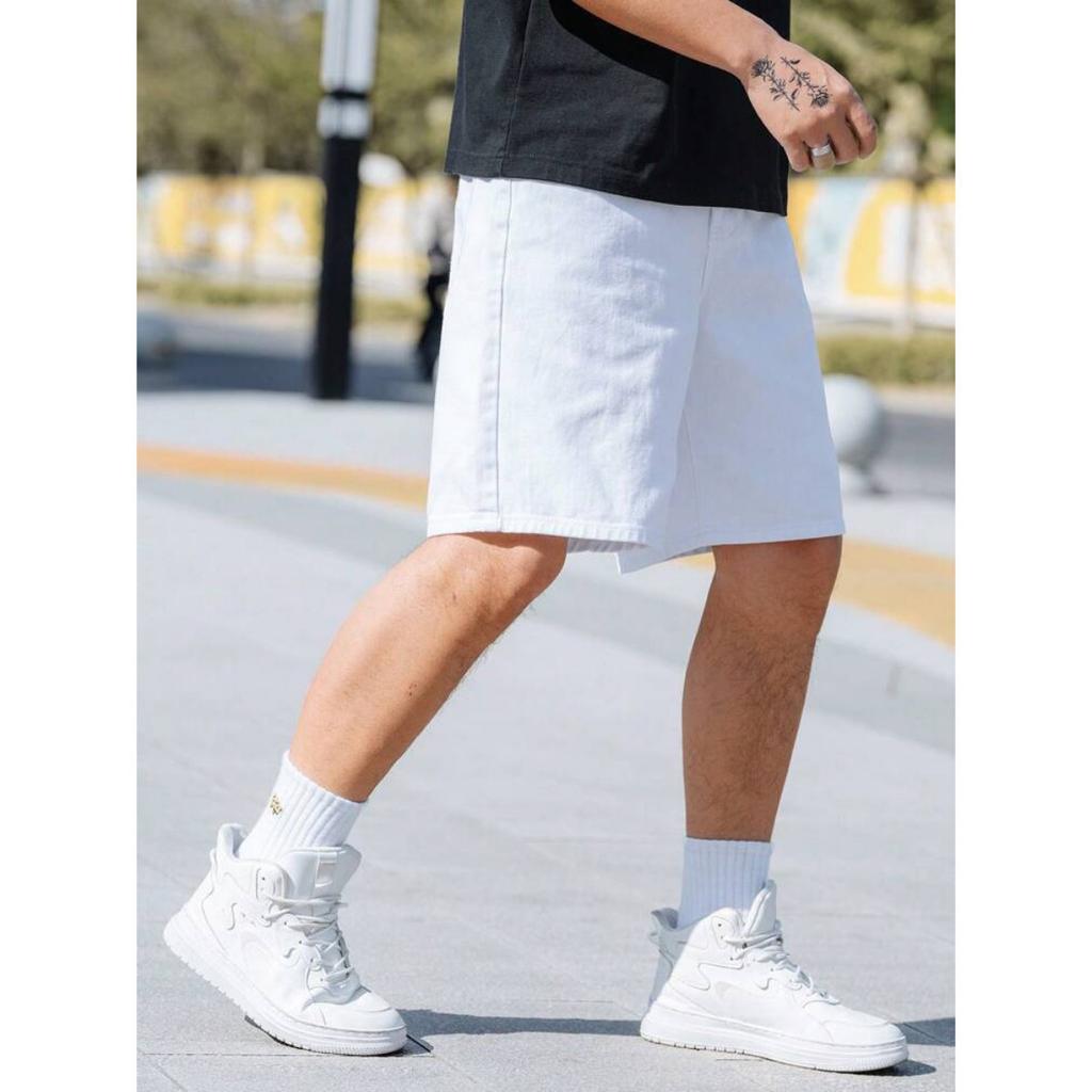 Summer Trend Niche Retro Denim Shorts Men's Loose Casual Trendy Brand Five Quarter Pants