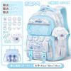 Cartoon multi-compartment schoolbag, female student-level large-capacity backpack, cute new girls' back
