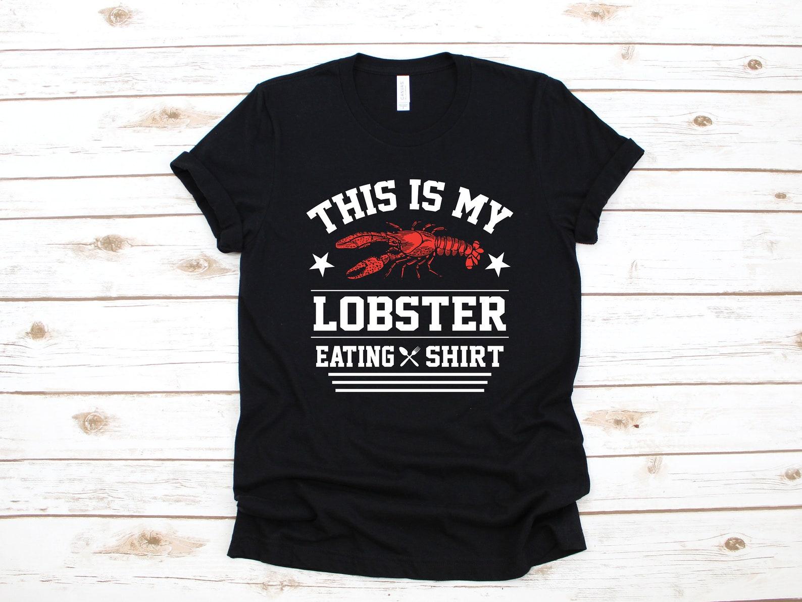 Lobster Eating Shirt, Funny Maine Lobster T-Shirt, Boston Lobster, Tank Top L