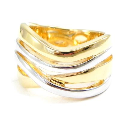 2 Tone Gold Plated 'Choreography' Ring