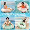 Adult Inflatable Ring with Handle, Large, Stylish O-Shaped Inflatable Ring, Cute, Simple, Thick, Unisex, Swimming, Pool, Beach, Water Play, Summer