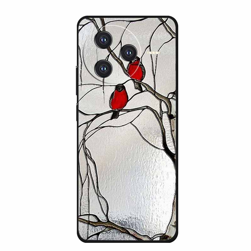 Für Xiaomi POCO F7 Pro Ultra Hülle F7Pro 3D Präge Blume Schwarzes Silikon Weiche Rückseite Hülle Für Redmi K80 Pro Hülle K80Pro Coque