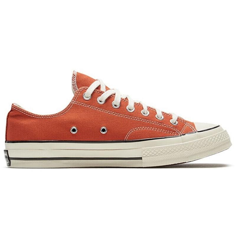 Converse Chuck 70 Venetian Rust Comfortable and Lightweight Low-Top Canvas Shoes Unisex Orange