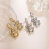 18K Gold Plated Brass Zircon Cute Bear Earrings Necklace Luxury Zircon Set Party Gifts For Women Gifts