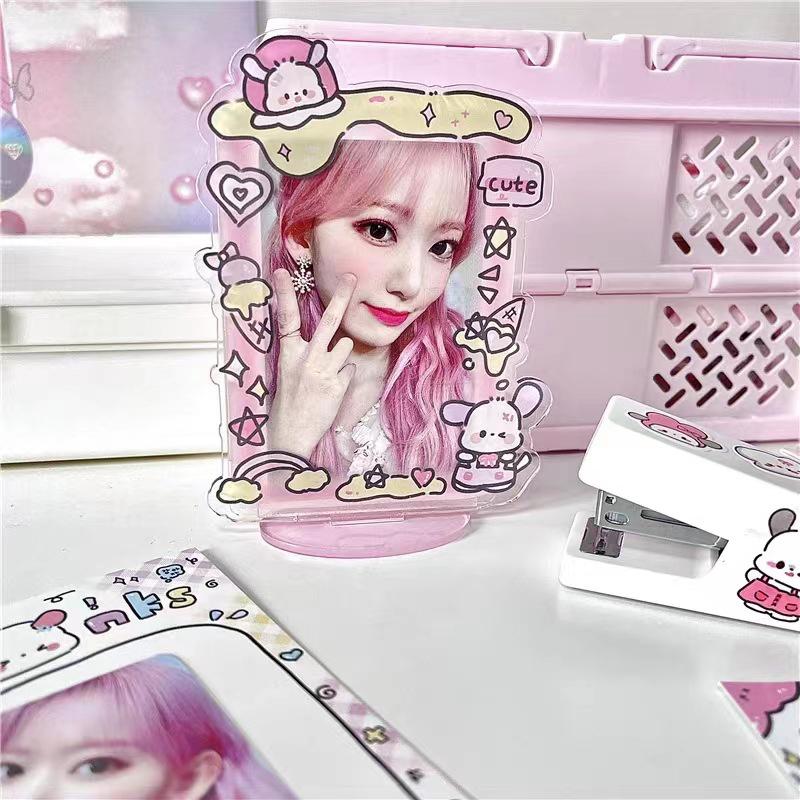 Arylic Photocard Holder 3 Inch Kawaii Photo Frame Picture Protector Card Case Idol Star Photo Binders Photo Packaging Supplies