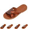 Women's Hollowed Out Flat Bottomed Color Blocked Open Toe Casual Beach Slippers for Wearing Outside