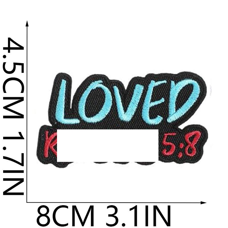 Encouraging Quotes Embroidery Cloth Sticker Inspirational Words Patch Sticker Computer Embroidery Label English Alphabet Embroidery Chapter Sticker Ir