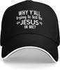 Funny Jesus Meme Baseball Cap Adjustable Polyester Hip Hop Cowboy Hat Unisex Outdoor Sun Cap