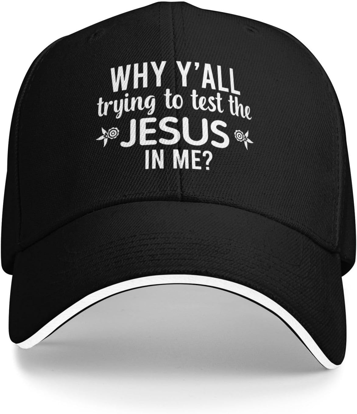 

Funny Jesus Meme Baseball Cap Adjustable Polyester Hip Hop Cowboy Hat Unisex Outdoor Sun Cap One Size