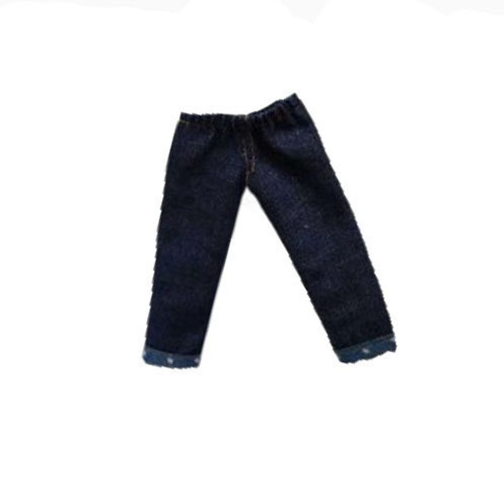Handmake Jeans Pants Casual Wear Cute Trousers Flip Up Denim Pants for Blythe ob24 Dolls