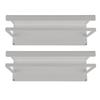 2PCS Wall Mount Storage Shelf with Hooks Magnetic Suction Floating Organizer for Bathroom Washstand White