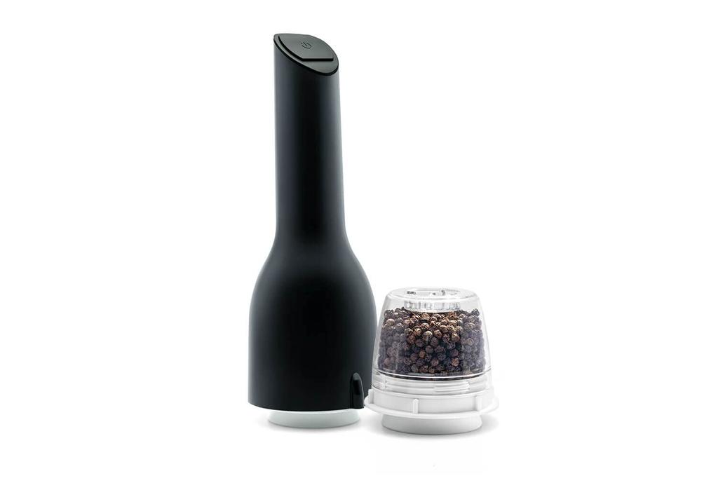 FinaMill Pepper Mill Spice Grinder in One with Adjustable Ceramic Polishing Operation with LED and 2 FinaPods – Award-Winning Battery-Operated &
