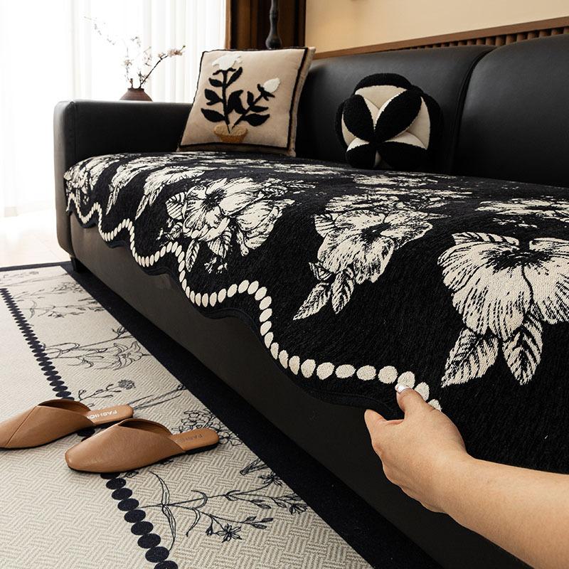 French Special-Shaped Sofa Cushion  New Light Luxury High-End Sense Four-Season Universal Straight Row Non-Slip Seat Cushion Sub-Cover Cloth Towel