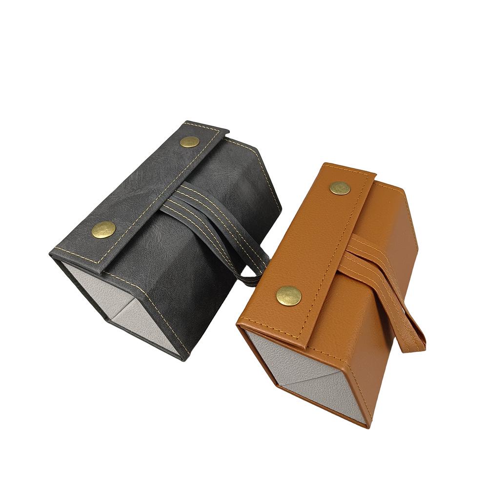 High-End Multi-Compartment Folding Eyeglass and Sunglass Storage Case