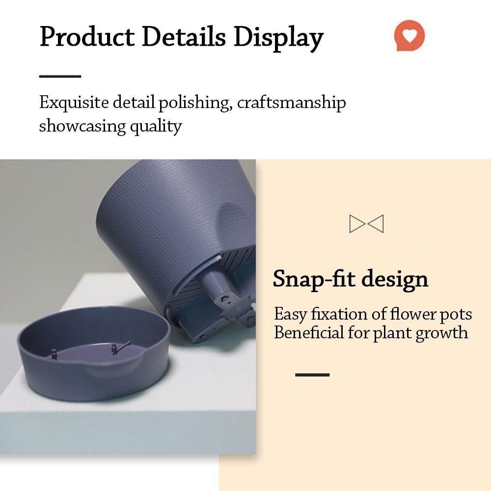 Multicolor Flower Pot Self Watering Detachable Base Self-watering Flowerpot Round Breathable Removable Bottom Planter