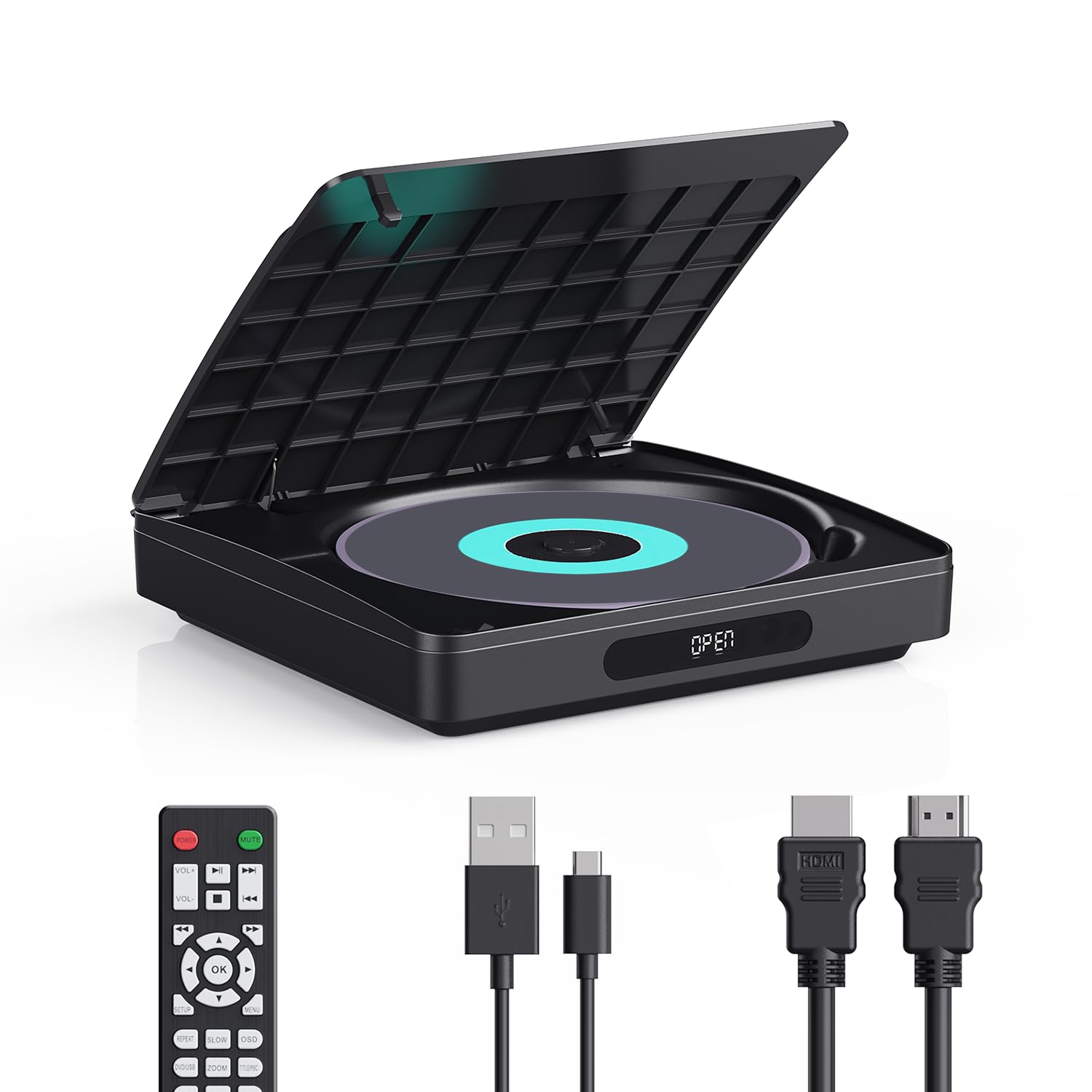 

Surfola DVD Регіон HDMI USB Пам ять Навушники Включає HDMI Пульт та Японську Інструкцію Не Підтримує Програвач, Безкоштовно, Відтворення DVD/CD, Підключення, чорний