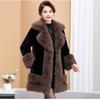 Atmosferă de modă de toamnă și iarnă, temperament subțire, haină de blană high-end, haină de blană pentru femei, ținută mamă