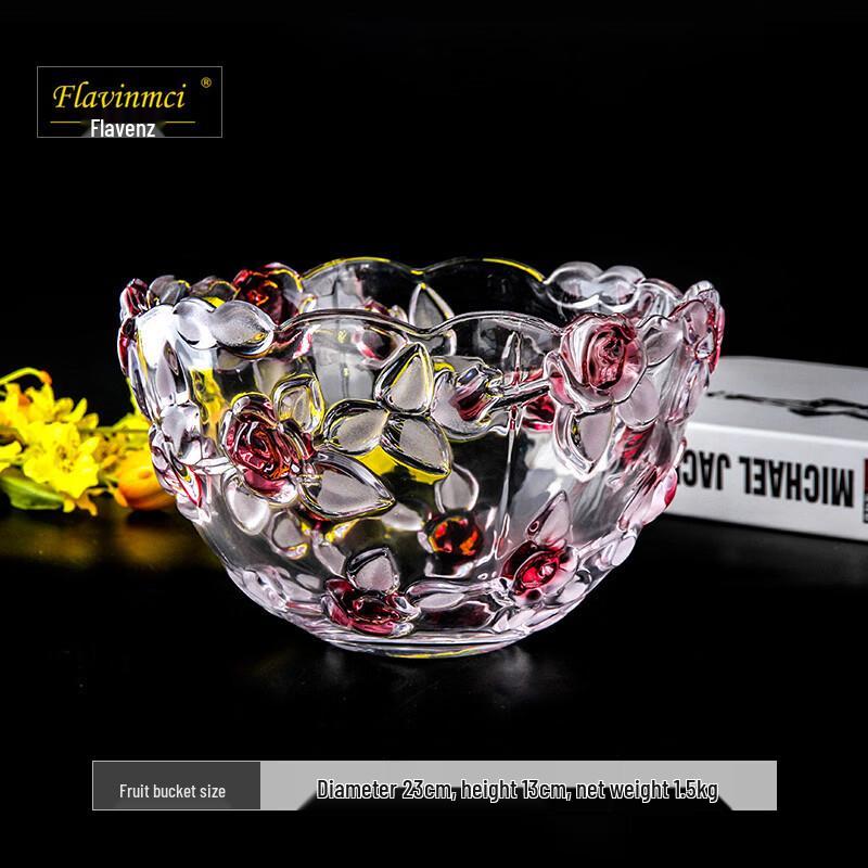 Европейская стеклянная фруктовница Flavinmci в форме розы