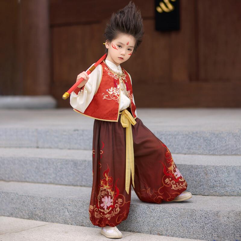Children's Nezha Hanfu Chinese Style Outfit